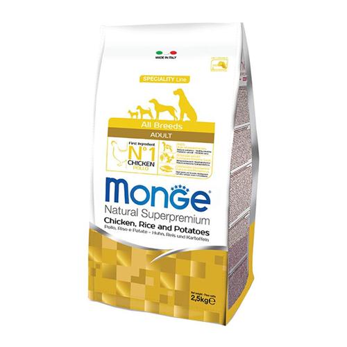 MONGE NATURAL SUPERPREMIUM SPECIALITY LINE ADULT ALL BREEDS POLLO, RISO E PATATE 12KG