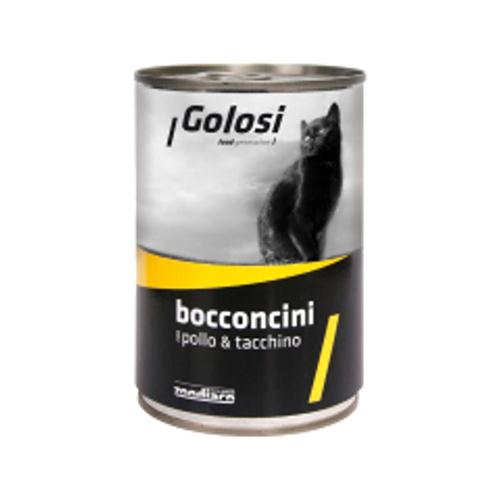 GOLOSI CAT BOCCONCINI POLLO E TACCHINO 480GR