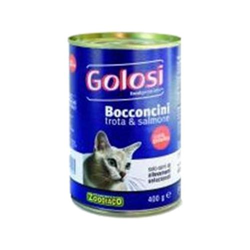 GOLOSI CAT BOCCONCINI TROTA E SALMONE 480GR