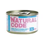 NATURAL CODE CAT BABY KITTEN TONNO, POLLO E VITAMINA PREMIX 85GR