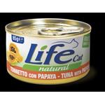 LIFE CAT NATURAL TONNO CON POLLO E MANZO 85GR