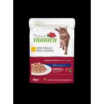 NATURAL TRAINER CAT ADULT BOCCONCINI IN SALSA CON POLLO  85GR