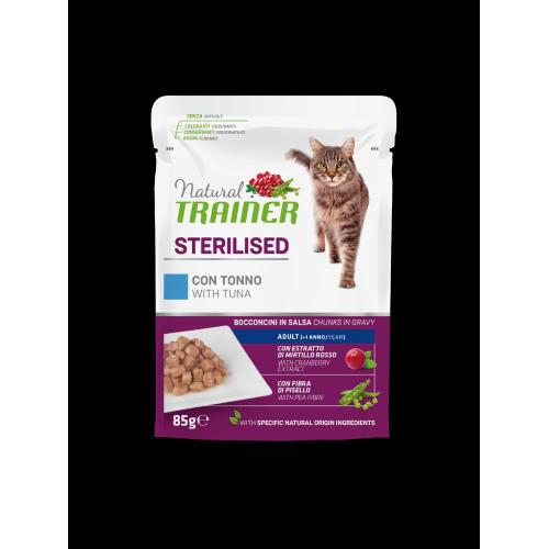NATURAL TRAINER CAT Adult Sterilised con Tonno  85GR