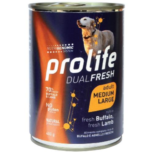 PROLIFE DOG Dual Fresh Adult fresh Buffalo, fresh Lamb  400GR