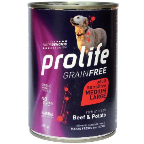PROLIFE DOG Grain Free Adult Sensitive Beef & Potato  400GR