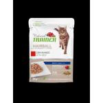 NATURAL TRAINER CAT Hairball Adult con manzo e mix di fibre  85GR