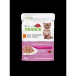 NATURAL TRAINER CAT KITTEN &YOUNG BOCCONCINI IN SALSA CON TACCHINO  85GR