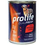 PROLIFE DOG Dual Fresh Adult fresh BEEF, fresh GOOSE  400GR