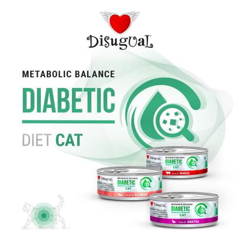 DISUGUAL DIET CAT DIABETIC ANATRA  85GR  ORDINE MINIMO 12P