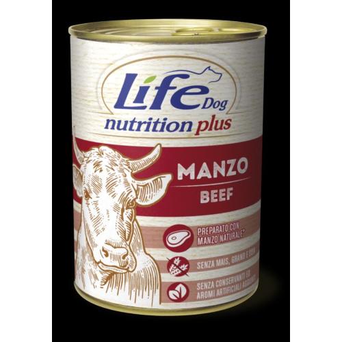 LIFE DOG NUTRITION PLUS MANZO 400GR